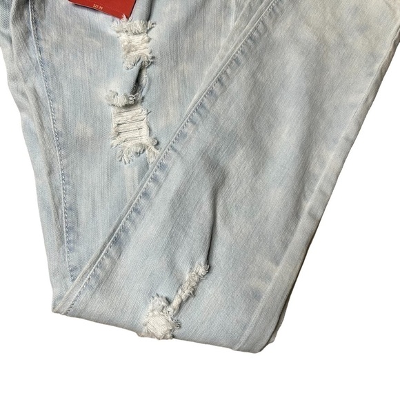 2/$30 Mossimo Supply Skinny Distressed Light Wash Studded Denim Jeans Size 7 - Picture 8 of 11